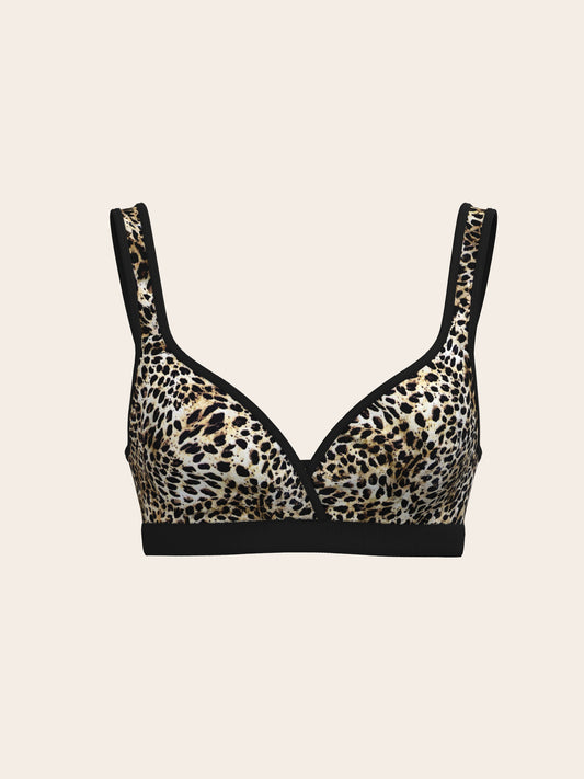 Leakproof Leopard Bralette - Black